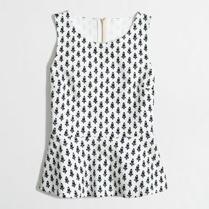 J Crew Peplum Top